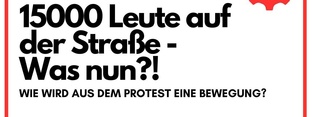 Sharepic mit Text: 150000 Leute auf der Straße - Was nun?!