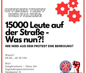 Sharepic mit Text: 150000 Leute auf der Straße - Was nun?!