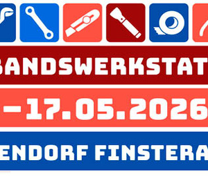 verschiedene Icons mit werkzeugen und dem titel verbandswerkstatt 14.-17.05.2026